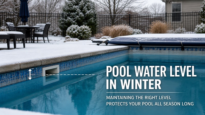 Pool Water Level in Winter: What to Do After Rain, Overflow and Cover Use