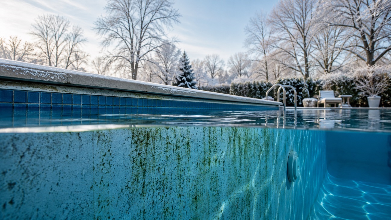 Why Pool Walls Feel Slippery in Winter: Biofilm, Dead Spots and Low Chlorine Demand