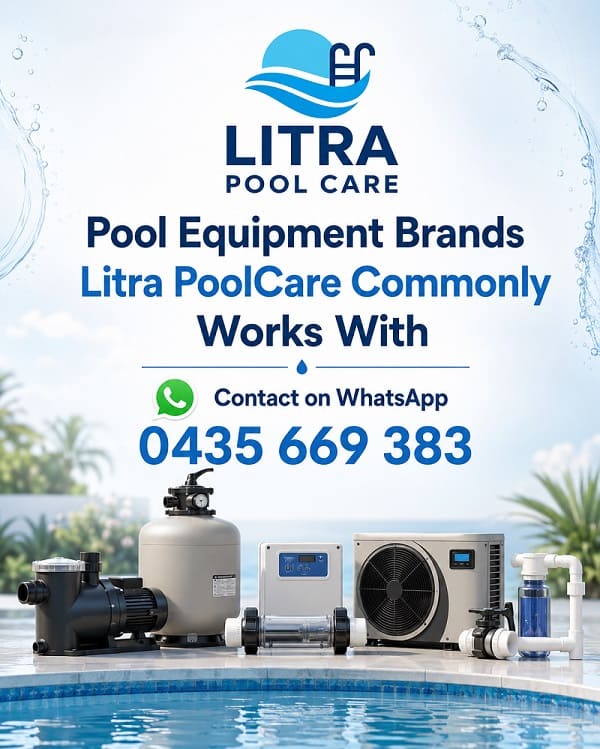 Pool equipment area with pump, filter and related pool-side equipment in Melbourne