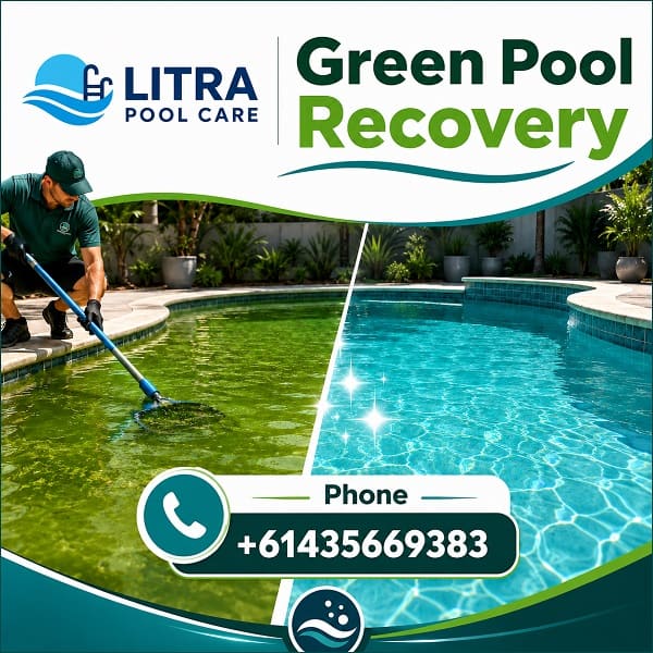Green pool recovery service by Litra Pool Care